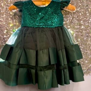 Toddlers Ruffle Backless Pageant Lace Dresses Formal Wear Size 9-12 months